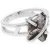 Jay Jools Anello meteorite, anello in argento Sterling massiccio, anello unisex, anello dichiarazione, anello in argento meteorite grezzo, anello fatto a mano per lui, Metallo, meteorite