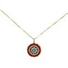 sicilia bedda - Set Corallo Rosso del Mediterraneo e Cammeo - Argento 925 placato oro 18 kt - Prodotto Artigianale - IDEA REGALO (Collana)