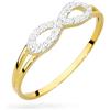 Sakrami Anello in Oro Infinito con Zirconi - Misura 17