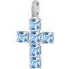Brosway Charm Donna in Argento e Cloud Light Blue con Simbolo Croce | Collezione Fancy - FCL14