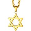 FaithHeart Esagramma Collana Uomo Acciaio Stella di David Collana Ciondolo Geometria Sacra Medaglia Geometrica Impermeabile Non Sbiadisce Collana Uomo Argento Amuleto Alta Qualità