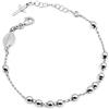 Damiano Argenti Bracciale Rosario Donna Uomo Argento 925 Grani Lucidi 3mm Rodiato Argento Con Medaglia Miracolosa Vergine di Lourdes e Croce