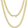 GoldChic Jewelry Collana a Maglia Barbazzale Da 6 MM, Catene d'Oro Per Uomo, Catena Lunga Da 26 Pollici