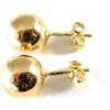 Generico ORECCHINI ORO GIALLO 750 18K, SFERE, PALETTO, PALLINE, CHIUSURA FARFALLINA, GRANDI, DIAMETRO 8 MM, MADE IN ITALY