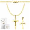 ZELYA Collana d'oro con croce/medaglione - catena a maglia panzer placcata oro 925/585 14K per ragazze e ragazzi - 45-60 cm collana per comunione con croce, collana per bambini per comunione e