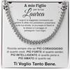 Bramart Regalo Laurea Uomo Collana in Acciaio Inox Lucidato di Altissima qualità Idea Regalo per lui Festa di Laurea - Cofanetto con DEDICA incluso (Figlio Laurea)