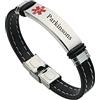 KBNSUIAN Braccialetto medico in silicone alla moda, braccialetto di allerta per malattie e allergie personalizzato per la consapevolezza, bracciale di identificazione medica di sicurezza per emergenza