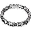 ForFox Bracciale Braccialetto catena bicicletta motociclista moto in argento sterling 925 per uomo donna ragazzo 10mm 20 cm