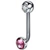 COCOCO 1 PZ Verticale Cappuccio Piercing Fiore Labbro Anelli Opale Sexy Vagina Genitale Piercing VCH Piercing Sopracciglio Gioielli
