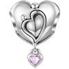 LES FOLIES DI PAOLA GRIECO Charm Amore Cuore Palloncino con pendente rosa in argento 925 - Les Folies per Pandora