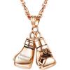 PROSTEEL Collana 3D Guantoni da Boxe Ciondolo a Pugno Collana Uomo Personalizzato Catena Regolabile Stile HipHop Punk Acciaio Inox Placcato Oro 18K Elevata Lucidatura