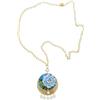 Lebole Maison Collana Metal Texture Fiore Azzurro Perla