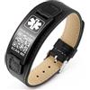 Theluckytag Bracciali di Allarme Medico del Codice QR Per Gli Uomini e le Donne - Cinturino in Acciaio Al titanio 8''-10'' - Informazioni Personalizzate Sull'ID Medico di Emergenza di più Spazio