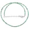 sunrisegemstone Collana con perline rotonde in smeraldo naturale con catena in argento Sterling 925, pietra preziosa sfaccettata, gioiello fatto a mano, regalo per donne, ragazze, compleanno, anniversario., 2.50-3.00