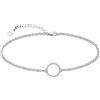 CHIC & ARTSY Braccialetti alla caviglia in argento sterling 925 con catena a cerchio per i piedi Gioielli estivi da spiaggia per le donne