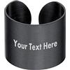 PROSTEEL Anello Aperto Personalizzato Donna Uomo Filigrana Semplice Unisex, Acciaio Inossidabile, Largo 17 mm, Misura Regolabile 12-27, Stile Hip Hop Punk, Nero (con Confezione)