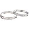 Homxi Anelli Fidanzamento Regolabili Coppia con Incisione Fedine Argento 925 Donna Uomo, Rotondo Semplice con Zirconia Cubica, Anelli Donna Argento Fedine