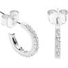 Bluespirit Orecchini da donna, Collezione B-CLASSIC, in argento 925 rodiato, zirconi, Idee Regalo - P.2501H70000160