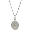 Cavaliere Gioielli Collana Madonnina Argento 925 Rodiato Medaglietta Madonna Made In Italy