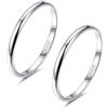 Gold Gala Coppia Fedine Sottili in Argento 925 Rodiato Anelli Made in Italy