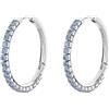 Brosway Orecchini Donna, Orecchini a Cerchio in Acciaio e Cubic Zirconia | Collezione DESIDERI - BEIE019