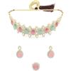 DENMOUS Kundan placcato oro & pietre borchiate set di gioielli - DMZ-1881, Small, Ottone