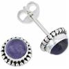 mantraroma orecchini a bottone in argento 925 con pietra preziosa viola ametista orecchini in vero argento sterling da donna regalo