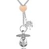 SAGA GIOIELLI® COLLANA CHIAMA ANGELI GRAVIDANZA CIUCCIO SALISCENDI LUNGHEZZA REGOLABILE CHARM ALBERO DELLA VITA