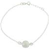 Generico Bracciale Donna in Argento 925 con Centrale Corbula - Maglia Giunchiglio - Gioiello Sardo Artigianale - Disponibile in 4 Finiture (Bianco, 16 cm)