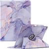 FINTIE Custodia per iPad Air 13 Pollici M4/M3/M2 (2026/2025/2024) con Portapenne - Girevole 360 Gradi di Rotazione Cover Protettiva Case con Auto Sveglia/Sonno, Lilla Marble