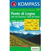 Kompass Carta escursionistica n. 107. Laghi settentrionali. Ponte di Legno, Alta Val Camonica, Passo del Tonale 1:50.000