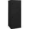 vidaXL Armadietto per Sella Nero 53x53x140 cm in Acciaio