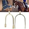 Pssopp Speroni placcati, in lega di zinco stretto sperone placcato all'ingrosso tutto intorno Walking Horse Roping speroni da donna inglese sperone (oro)