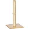 PawHut Tiragraffi per Gatti con Palo in Sisal Alto 60 cm Mini Albero Beige | Tiragraffi Salvaspazio Multiuso, Base in Truciolato