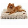 BingoPaw Cuccia per cani Taglia Piccola: Lettino cani Sfoderabile Lavabile Materassino cane Impermeabile, Cuscino Soffice Morbido Peloso Antiscivolo per animali domestici 76x51x10 cm, Beige