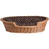 e-wicker24 Alles aus Weide e-wicker24 Naturale Cesta per Cani in Vimini Con Cuscino Morbido Rialzato - Divanetto Lettino Cuccia per Cane Taglia Grande - Divanetto Calmante Animali