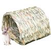LearnLyrics Hay Bunny Tunnel - a scomparsa per conigli, casetta per nidificare per piccoli animali domestici, rifugio per animali masticabili, accessorio comfort per gabbia | Bunny Nest House ideale con box