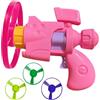 Generisch Cat Fetch Toy, Luminous Disc Shooter Interactive Play, 12 x 8 x 11 cm, Glowing Saucer Launcher Toys, 1 set multicolore per interni ed esterni, per uso domestico
