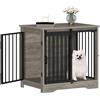 Hzuaneri 69 cm Gabbia per Cani, Tavolo Supplemento, Nicchia Moderna per Cani, Gabbia per Cuccioli, Casetta per Animali, 2 porte, 49 × 69 × 64,5 cm, Avorio Chiaro DFC84305B