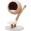 Fudajo Designer Albero tiragraffi design a rami 83 cm con cestino in peluche