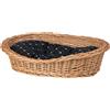 e-wicker24 Alles aus Weide e-wicker24 Naturale Cesta per Cani in Vimini Lettino Cane con Cuscino Morbido Rialzato Divanetto per Cani Cuccia Cani Letto per Cani Taglia Media Divanetto Calmante Animali (40 x 30 H14, nero)