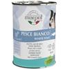 Generico Marpet Umido Cane, alimento completo per cani adulti di tutte le taglie Grainfree (senza cereali), Monoproteico gusto PESCE BIANCO | 6 scatolette da 400 grammi l'una.