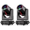 U`King 2PCS Teste Mobili LED 380W RGBW Beam Luci da Palco 14 Gobos 15 Colori Faretti Moving Head per Feste Discoteca Bar Club Matrimoni Concerti