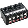 Orton Mixer audio stereo a 4 canali Supporto ingresso e uscita RCA Mini mixer stereo passivo con controlli separati del volume