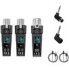 LVYXON UHF - Sistema microfonico wireless XLR con trasmettitore e ricevitore per microfoni dinamici, chitarra elettrica, basso, mixer audio, sistema PA, portata 30-50 m, bassa distorsione, nero (uno e due)