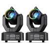 U`King 2PCS Mini Teste Mobili LED da 30W con Fascio RGBW, Luce Verde + Effetto Starfield d-mx512 Sound Active Master Slave con Telecomando per DJ Matrimoni Feste Club Palchi
