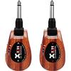 Xvive U2 Guitar Wireless System Ricaricabile 2.4GHz Digital Guitar Wireless Transmitter e ricevitore per chitarra elettrica basso violino tastiera (legno)