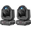 Osusuent 2PCS 100W Teste mobili LED Beam RGBW 8 colori e 8 Gobos Prisma effetto Luce DJ Luci Palco per Discoteca Bar Show Festa