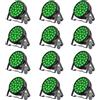 DELIBANG 12PCS 216W Par LED Luci Palcoscenico, 27 x 8W RGBW Discoteca DJ Faretti DMX 4/8CH Alta Luminosità Luce Fari LED con Telecomando per Festa Party Bar Teatro Natale