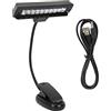 Keenso Lampada a LED per Orchestra, Leggio Portatile per Spartiti Leggero con Clip Flessibile per Collo su Lampada da Lettura USB a LED